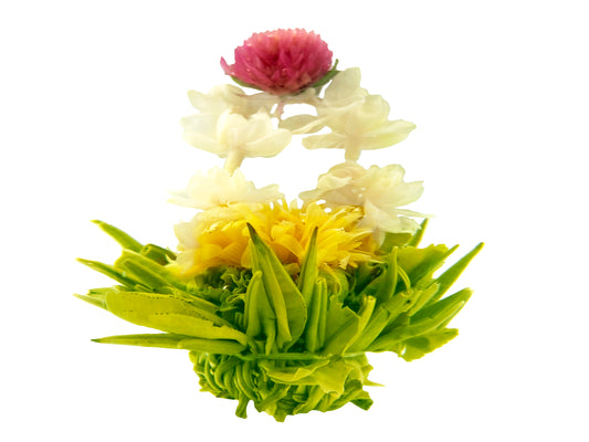 lover's kiss, blooming tea, green tea